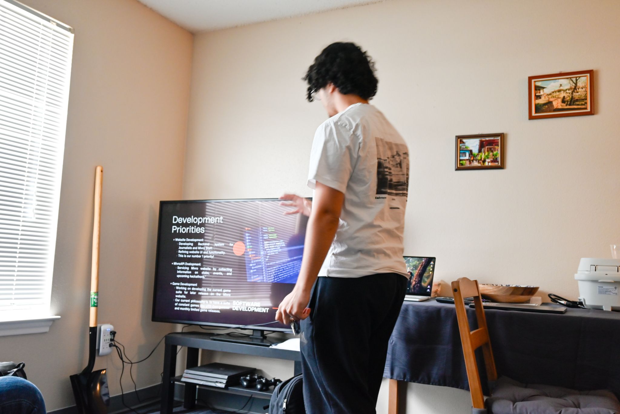 Glorious Director of Development Ali Benrami presenting. 